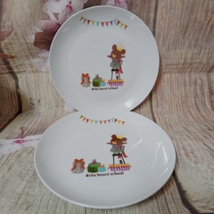 dĩa tròn ảo 20cm mẫu hoạt hình xinh xắn - dĩa tròn hình gấu xinh xắn