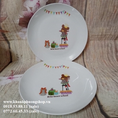 dĩa tròn ảo 20cm mẫu hoạt hình xinh xắn - dĩa tròn hình gấu xinh xắn