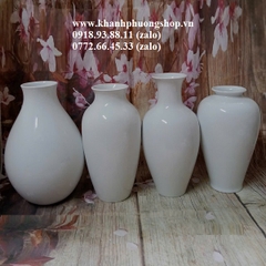 Bình hoa sứ trắng Minh Long nhiều kích thước - bình cắm hoa sứ Minh Long