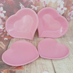 Dĩa sứ hình trái tim màu hồng pastel siêu đẹp - đĩa sứ hình trái tim
