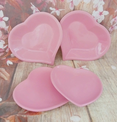 Dĩa sứ hình trái tim màu hồng pastel siêu đẹp - đĩa sứ hình trái tim