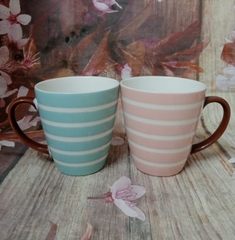 Bộ 2 ly sứ hoạ tiết sọc 350ml - ly sứ cặp cute