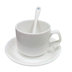 tách uống cà phê capuchino, latte sứ Minh Long màu trắng