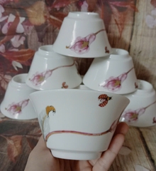 chén cơm Tulips Loa Kèn Hồng sứ Minh Long 11.5cm - chén cơm loa kèm hồng
