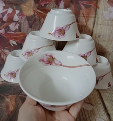 chén cơm Tulips Loa Kèn Hồng sứ Minh Long 11.5cm - chén cơm loa kèm hồng