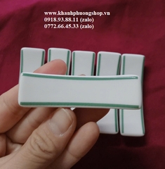Gác đũa sứ Minh Long viền xanh lá - đồ gác đũa sứ minh long