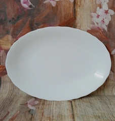 Dĩa hột xoài phẳng gốm sứ Minh Long 22cm - dĩa hột xoài sứ minh long