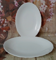 Dĩa hột xoài phẳng gốm sứ Minh Long 22cm - dĩa hột xoài sứ minh long