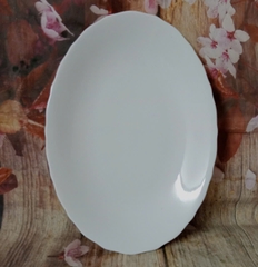 Dĩa hột xoài phẳng gốm sứ Minh Long 22cm - dĩa hột xoài sứ minh long