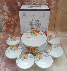 Bộ bàn ăn Daisy Bóng Bay 10 món kèm hộp Minh Long cao cấp, sang trọng