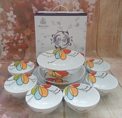 Bộ bàn ăn Daisy Bóng Bay 10 món kèm hộp Minh Long cao cấp, sang trọng