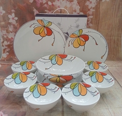 Bộ bàn ăn Daisy Bóng Bay 10 món kèm hộp Minh Long cao cấp, sang trọng