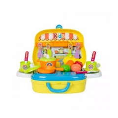 Va li đồ chơi bếp nấu ăn hình ô tô màu vàng Toys House 008-919