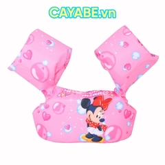 Phao bơi cho bé CAYABE chuột Minnie Mouse hồng (phao tay kèm phao đỡ ngực cho trẻ em)