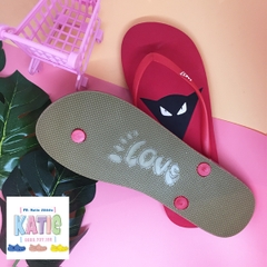 Dép Lào Feetlove 1 cm đỏ hình con dơi