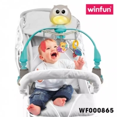 Đèn treo nôi cũi, treo xe đẩy 2 trong 1 phát nhạc hình cú mèo xinh xắn Winfun WF000865