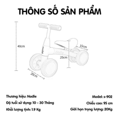 Xe chòi chân CAYABE Nadle màu xanh dương