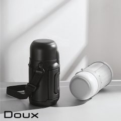 Bình ủ cháo cho bé giữ nhiệt đa năng DOUX màu xám trắng (Dung tích lớn tới 1 lít)