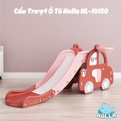 Cầu trượt kèm khung bóng rổ hình ô tô Toys House WM21B061-P màu hồng