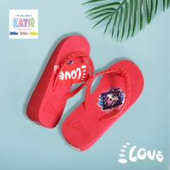 Dép Lào Feetlove 3 cm đỏ hình con sói