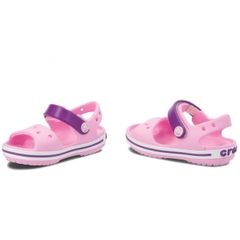 Giày sandal Crocs trẻ em Baya màu hồng nhạt (tặng kèm 6 nút sticker gắn dép Crocs)