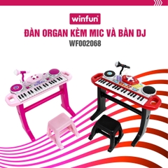 Bộ đàn nhạc Organ kèm micro, bàn DJ, ghế ngồi cho bé Winfun 2068