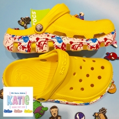 Dép sục cá sấu Crocs Duet Sport màu Vàng đế sơn