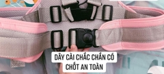 Đai đi xe máy an toàn phản quang cho bé CAYABE thỏ hồng