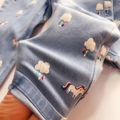 Quần jeans dài bé gái chất thun co giãn ngựa Unicorn/ Pony