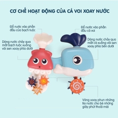 Đồ chơi cho bé tắm cá voi nước xoay CAYABE Umoo