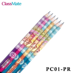 Bút chì gỗ 2B Classmate hình công chúa đầu có tẩy gôm PC01-PR hộp 12 cây