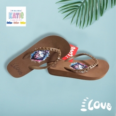 Dép Lào Feetlove 3 cm nâu hình con sói