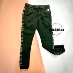 Quần thun jogger bé trai màu xanh rêu