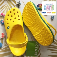 Dép cá sấu Crocs Band 2.5 màu Vàng đế Xanh lá