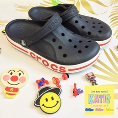 Dép cá sấu Crocs Baya màu xanh đen viền đỏ