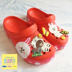 Dép cá sấu Crocs Band thỏ Line Friends màu đỏ