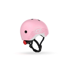Mũ nón bảo hộ PHẢN QUANG xe đạp, xe scooter Scoot and Ride cho bé khi chơi thể thao - size XXS và size S (màu hồng nhạt - Rose)