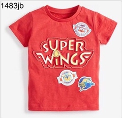 Áo thun bé trai Super Wings màu đỏ