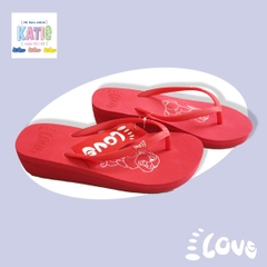 Dép Lào Feetlove 3 cm đỏ hình con thỏ