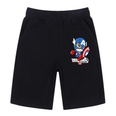 Quần short thun bé trai Captain America màu đen