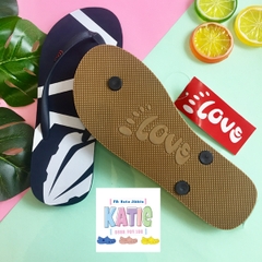 Dép Lào Feetlove 1 cm đen hình con kiến