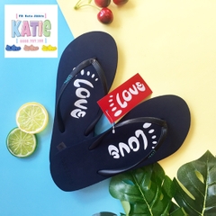 Dép Lào Feetlove 1 cm xanh đen Logo Feetlove