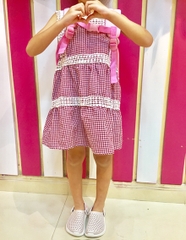 Ba lô trẻ em màu hồng hình tai thỏ - N