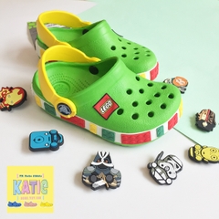 Dép cá sấu Crocs trẻ em Lego Kids màu xanh lá