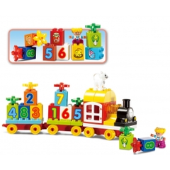 Đồ chơi xếp hình Lego Smoneo Duplo Tàu Hỏa Chữ Số 63 miếng - 77003