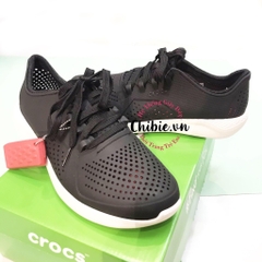 Giày thể thao Crocs LiteRide Pacer màu đen đế trắng lót đỏ