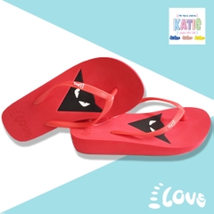 Dép Lào Feetlove 3 cm đỏ hình con dơi