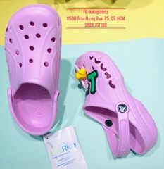 Dép cá sấu Crocs Baya CLASSIC màu hồng nhạt