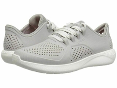 Giày thể thao Crocs LiteRide Pacer màu xám đế trắng lót trắng