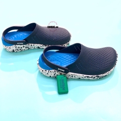 Giày Crocs LiteRide màu xanh đen đế sơn gót xanh blue